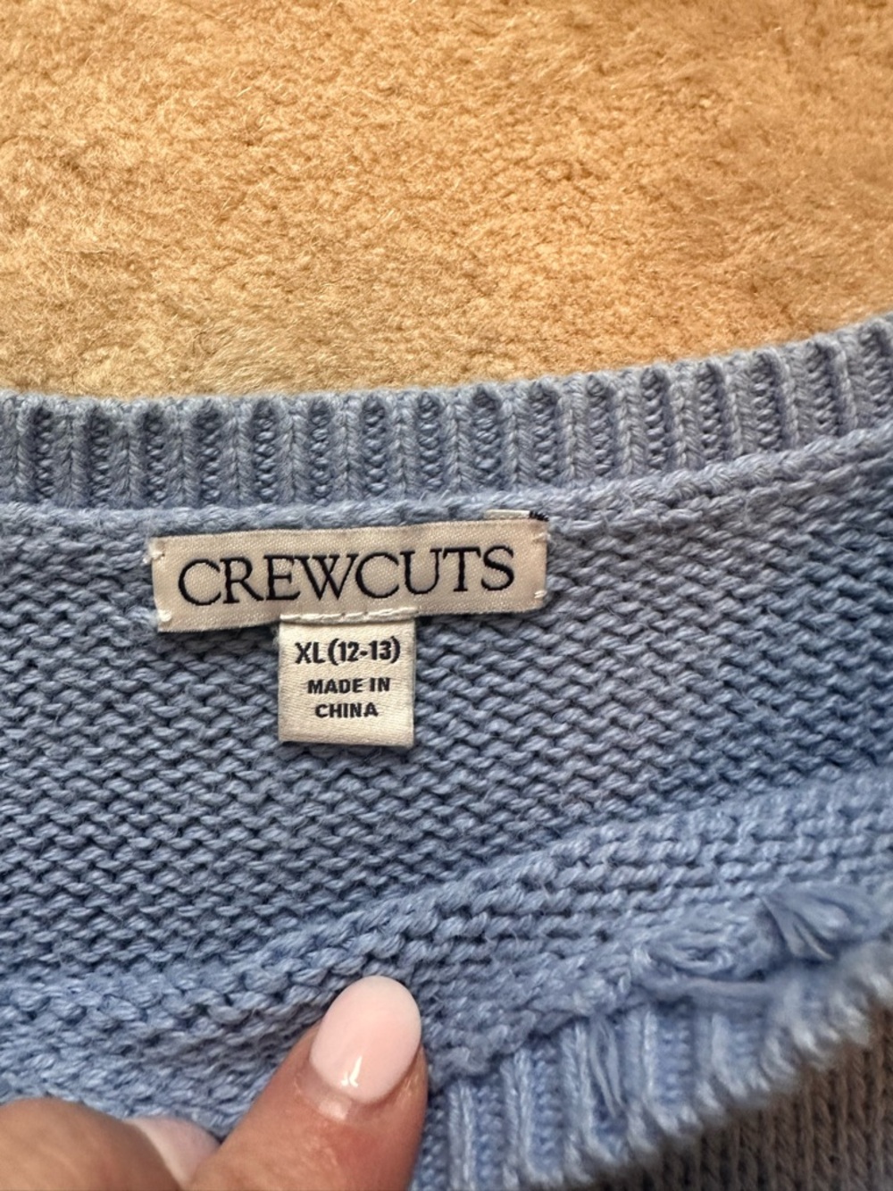 Crewcuts Light Blue Knit Sweater Top